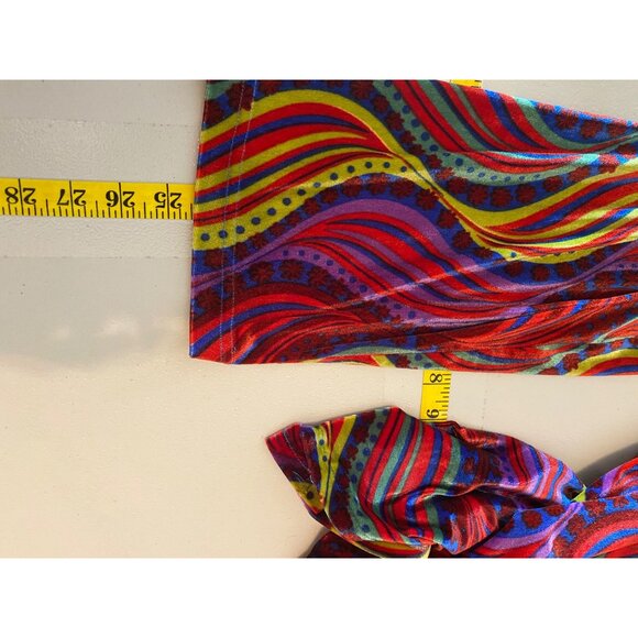 Expressions Vibrant Multicolor Long Sleeve Dress Groovy Abstract Swirl XL - Picture 10 of 10